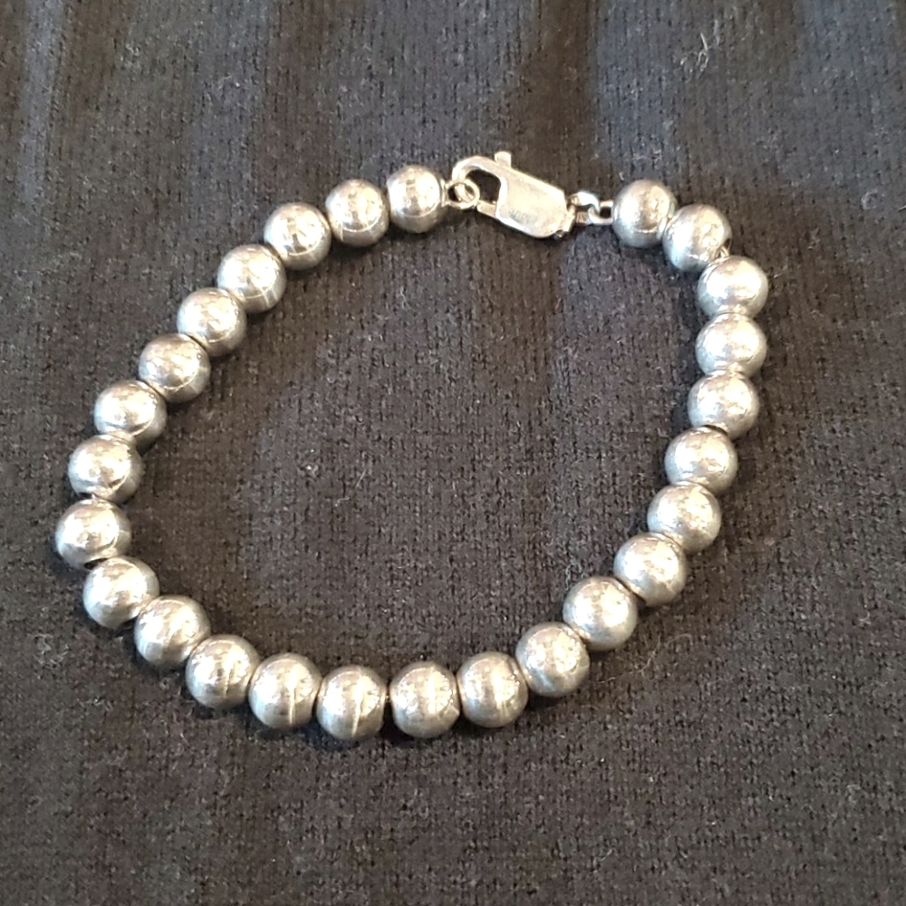 Italian Silver Bead Bracelet